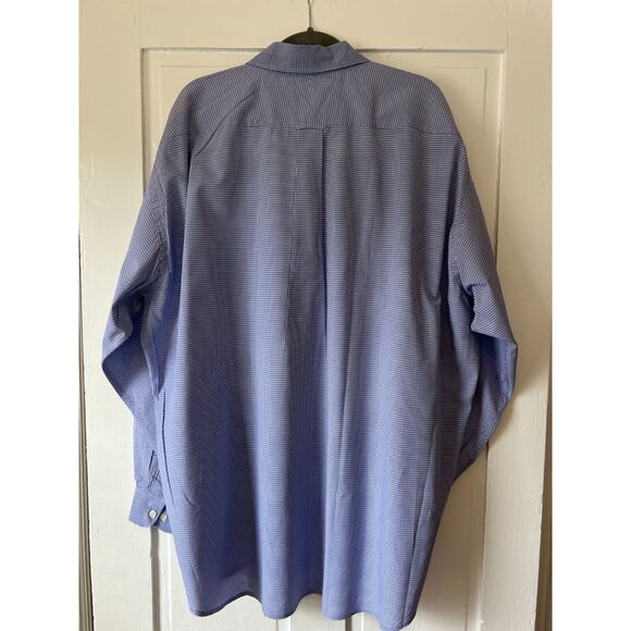 Elegant Blue Dress Shirt by F.A. MacCauler 3XL blue and white - Picture 2 of 14